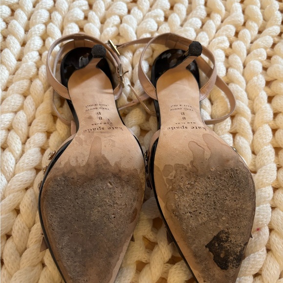 Kate Spade Black and Nude Heels with Rhinestones - Picture 3 of 7